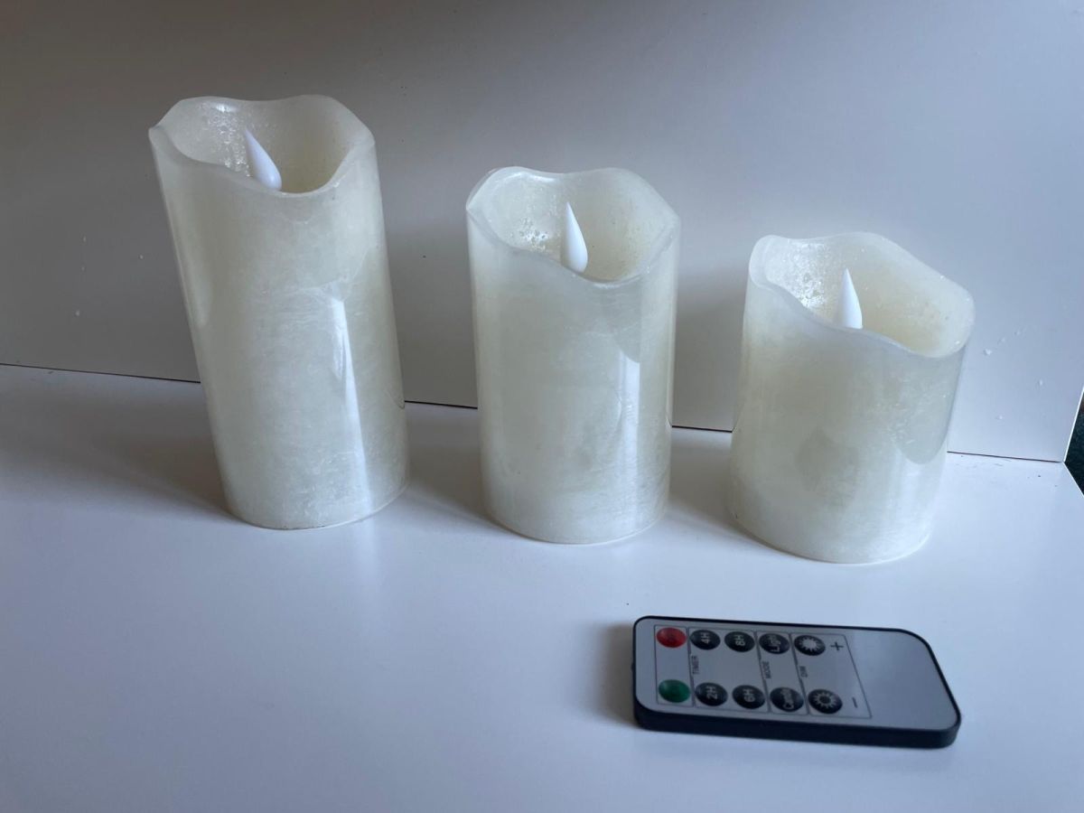 Set Led Kaarsen 3 Stuks met afstandsbediening IVOOR