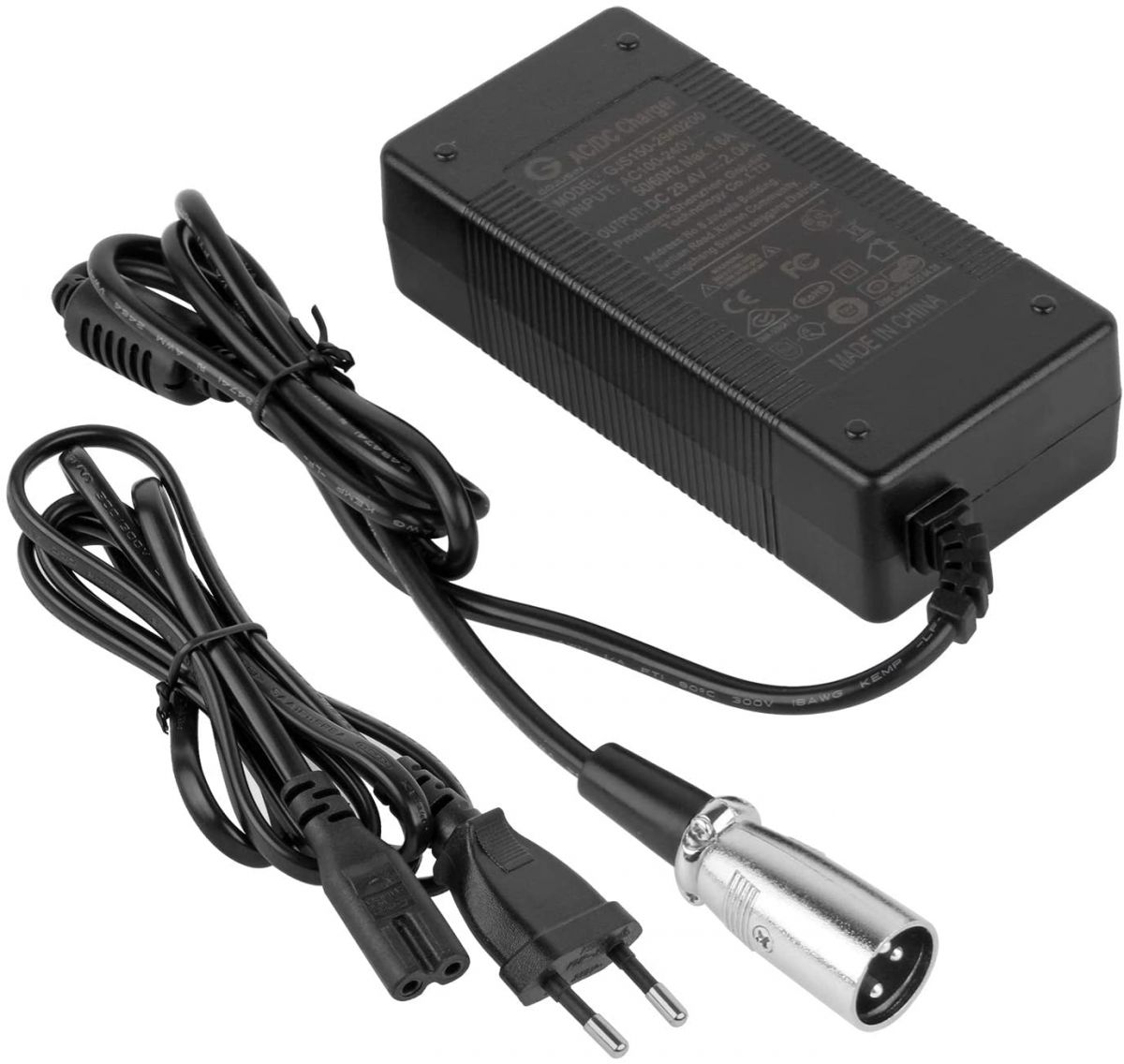 24 Volt DC29,4V- 2.0A Oplader voor Lithiumbatterij