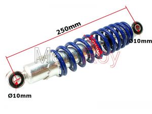 Schokdemper 28cm 110cc Quad Vooras Blauw - € 12,95