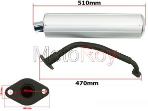 Uitlaat Aluminium GY6  125CC  € 34,95