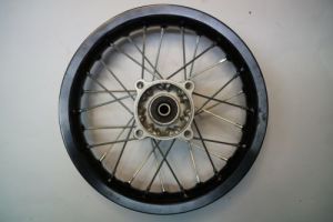 12 inch aluminium achtervelg - zwart