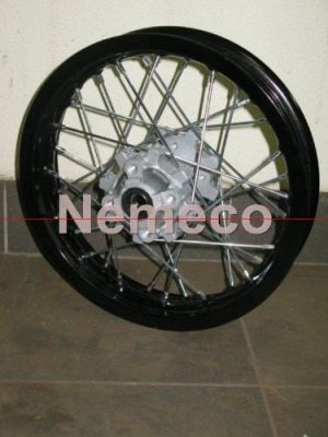 12 inch aluminium achtervelg - zwart 33A