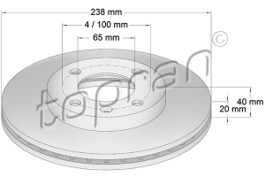 Remschijf Vooras Topran OE 321615301C