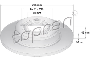 Remschijf Coated TOPRAN OE 1526694
