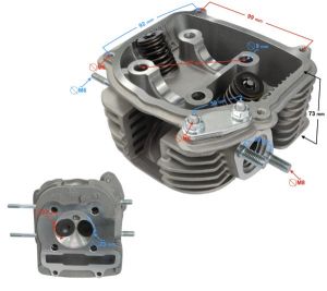 125cc cilinderkop met kleppen voor Chinese scooter €29,95