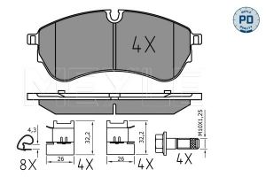 Remblokken Meyle Vooras OE 2N0698151