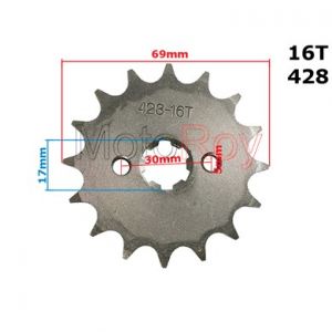 Voortandwiel 16 Tands 428 - € 7,95