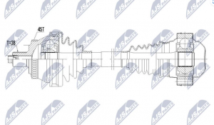 Aandrijfas OEM 8E0407271BM