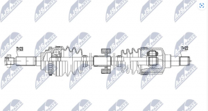 Aandrijfas OEM 96897322