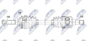 Aandrijfas OEM 96287813