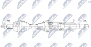 Aandrijfas OEM 670032034