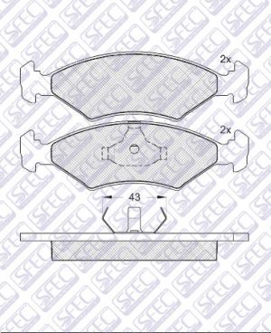 Remblokken OEM LP204 o.a.Escort-Fiesta-Orion-Sierra - € 4,95