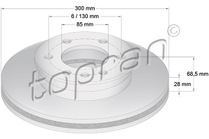 Remschijf  Set (2 Stuks ) Vooras OEM 9064210012 - € 77,95