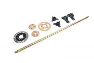 Achteras 1000mm met Tandwiel/Remklauw Quad/Buggy - € 69,95