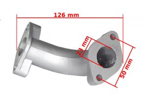 Spruitstuk 126mm Lang voor Dirtbike/Quad